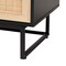 Baxton Studio Declan MidCentury Modern Espresso Brown Finished Wood and Natural Rattan 2Door Storage Cabinet 221-12472-ZORO - alternate 2